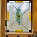 Contemporary bathroom scottish stained glass (1)